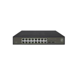 LevelOne GES-2118 Hilbert 18-Port Gigabit Smart Lite Switch, 16x Gigabit RJ45, 2x SFP, Managed, L2