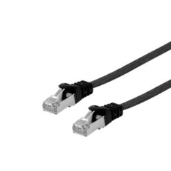 Equip 60769607101 Cat.6A U/FTP Flat Patch Cable, 10.0m, black, 10 m, Cat6a, RJ45, Black