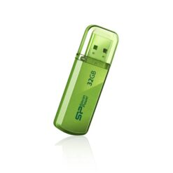 Silicon Power SP032GBUF2101V1N Helios 101, 32 GB, USB Type-A, 2.0, Cap, 10 g, Green