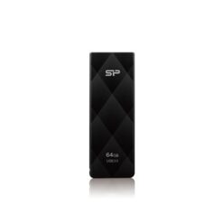 Silicon Power SP064GBUF3B20V1K Blaze B20, 64 GB, USB Type-A, 3.2 Gen 1, Capless, Black