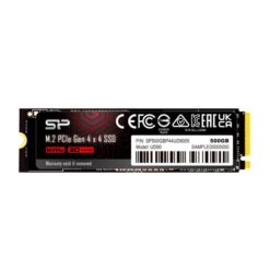 Silicon Power SP500GBP44UD9005 UD90 SSD, 500 GB, M.2, PCIe Gen 4x4, 4800 MB/s, 3D NAND