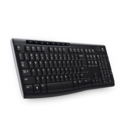 Logitech 920-003738 K270 Wireless Keyboard, QWERTY, RF Wireless, Full-size, Black