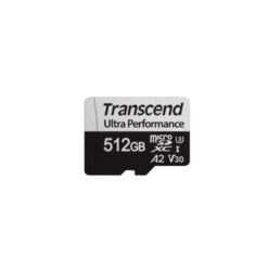 Transcend TS512GUSD340S 340S MicroSD w/ adaper, 512 GB, UHS-I U3 A2 Ultra Performance, 160/125 MB/s
