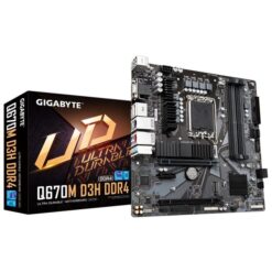 Gigabyte Q670M D3H DDR4, mATX, Intel LGA1700, 128 GB, DDR4-SDRAM, USB 3.2 Gen 2, M.2, 2.5 GbE LAN