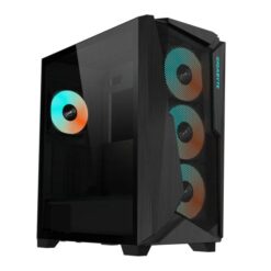 Gigabyte C301G V2 GIGABYTE C301 GLASS V2 Midi-Tower, ATX, window (glass) 4x 120 mm ARGB, Black