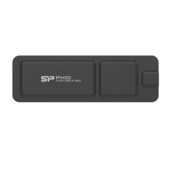 Silicon Power SP512GBPSDPX10CK PX10 Portable SSD, 512 GB, USB 3.2 Gen 2 Type-C, PCIe, Alu