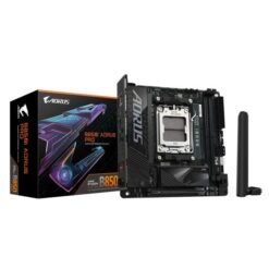 Gigabyte B850I AORUS PRO, Mini-ITX, AMD AM5, B850, 2x DDR5 8400(O.C) 2.5 GbE, Wi-Fi 7, BT 5.4, USB-C