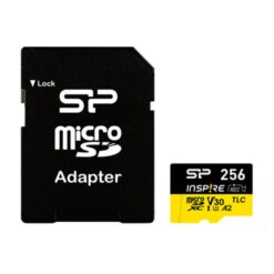 Silicon Power SP256GBSTXLA2V1NSP Micro SD Card, 256 GB, a2, v30,uhs-1 (u1) 3D TLC