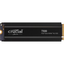 Crucial CT4000T500SSD5 T500 SSD, 4 TB, M.2, PCIe Gen4, NVMe, 3D NAND, 7000/ 6900 MB/s, Heatsink