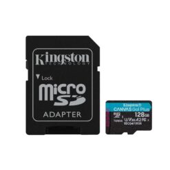 Kingston SDCG4/128GB Canvas GoPlus microSDXC, 128 GB, A2 U3 V30 Card, Class 10, UHS-I, 200 MB/s