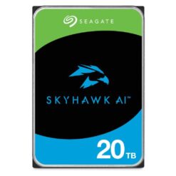 Seagate ST20000VE002 SkyHawk AI Surveillance HDD, 20 TB, 20 TB, 7200 RPM, 256 MB, 3.5", Serial ATA3