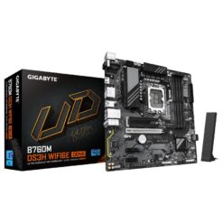 Gigabyte B760M DS3H WF6E GEN5, mATX, Intel LGA1700, B760, DDR5, 2x M.2, Wi-Fi 6E, 2.5 GbE, USB 3.2
