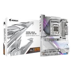 Gigabyte X870E A AORUS MASTER X3D ICE, eATX, AMD AM5, X870, DDR5, PCIe 5.0, WI-Fi7, 10 GbE, USB 4