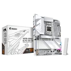Gigabyte X870 A ELITE X ICE AORUS ELITE X3D ICE, ATX, AMD AM5, DDR5, PCIe5.0, WI-Fi 7, 2.5 Gbe, USB4