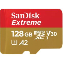 Sandisk SDSQXAA-128G-GN6MA Extreme MicroSDXC w/ adapter, 128GB, V30, A2, C10, UHS-I, U3, 190MB/s