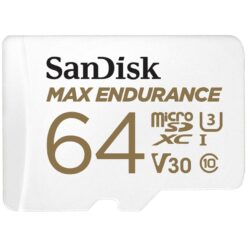Sandisk SDSQQVR-064G-GN6IA Max Endurance MicroSDXC, 64GB, V30, Class 10, UHS-I, U3, 100MB/s