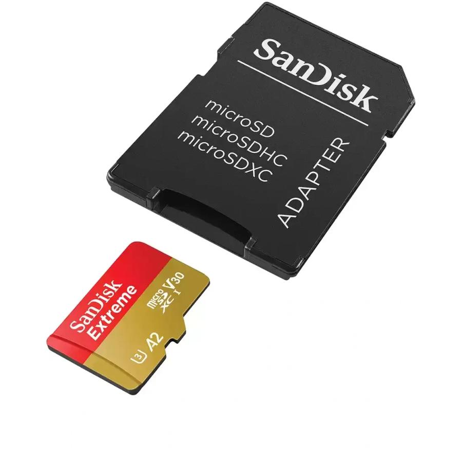 Sandisk SDSQXAH-064G-GN6MA Extreme MicroSDXC w/ adapter, 64GB, V30, A1, C10, UHS-I, U3, 100MB/s - Afbeelding 3