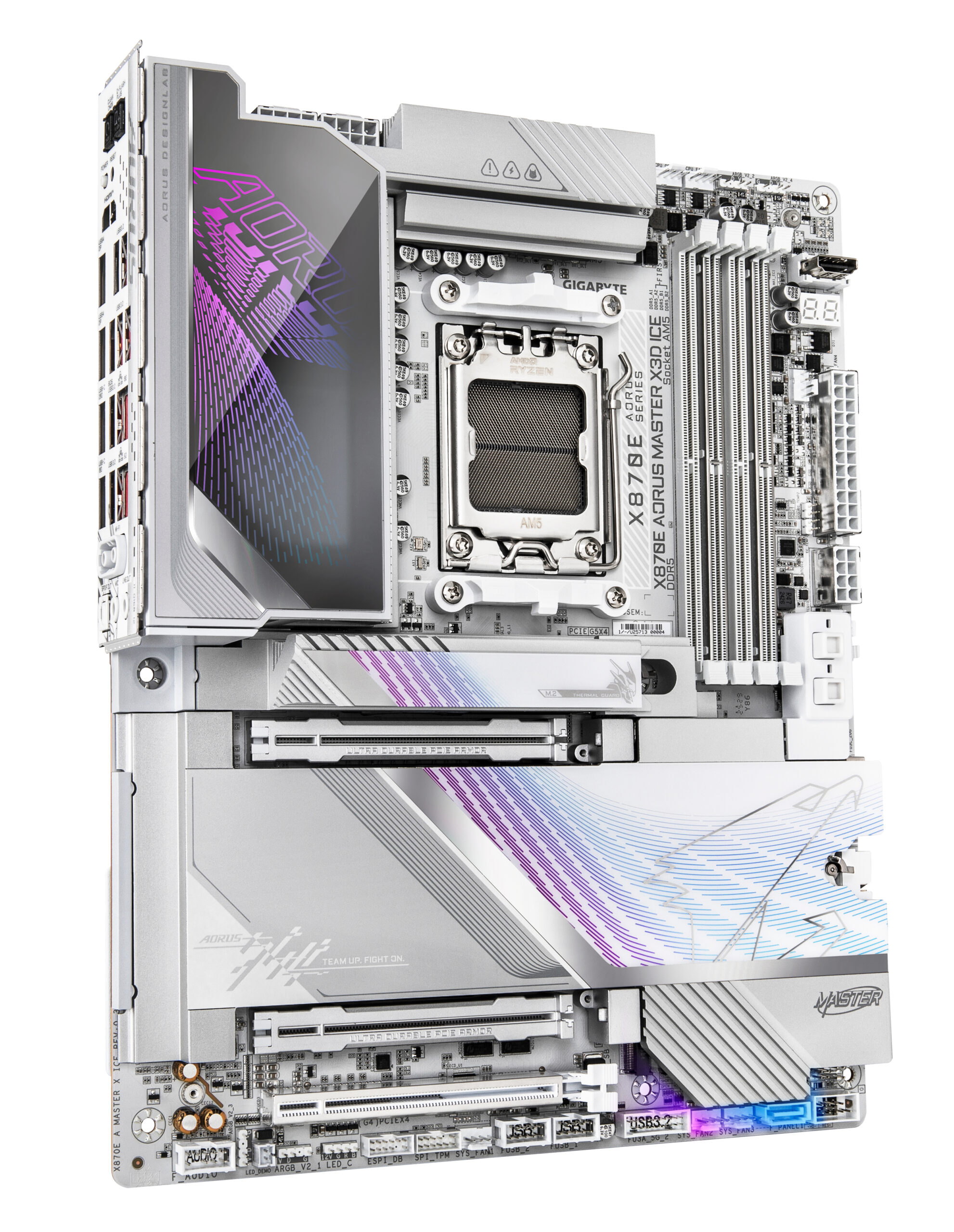 Gigabyte X870E A AORUS MASTER X3D ICE, eATX, AMD AM5, X870, DDR5, PCIe 5.0, WI-Fi7, 10 GbE, USB 4 - Afbeelding 9
