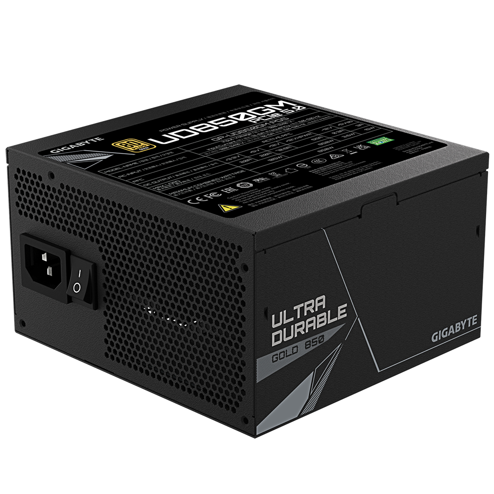 Gigabyte GP-UD850GM PG5 (rev. 2.0) Ultra Druble GOLD Fully Modular PSU, ATX 3.0, 850W, PCIe Gen5 - Afbeelding 9