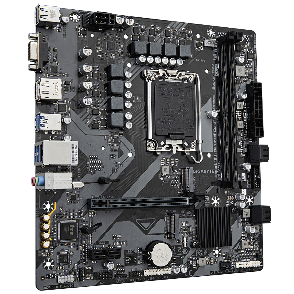 Gigabyte B760M E B760M E, mATX, Intel LGA1700, DDR5 7200 Mhz OC, 2x M.2, GbE LAN, USB 3.2 Gen 1 - Afbeelding 8