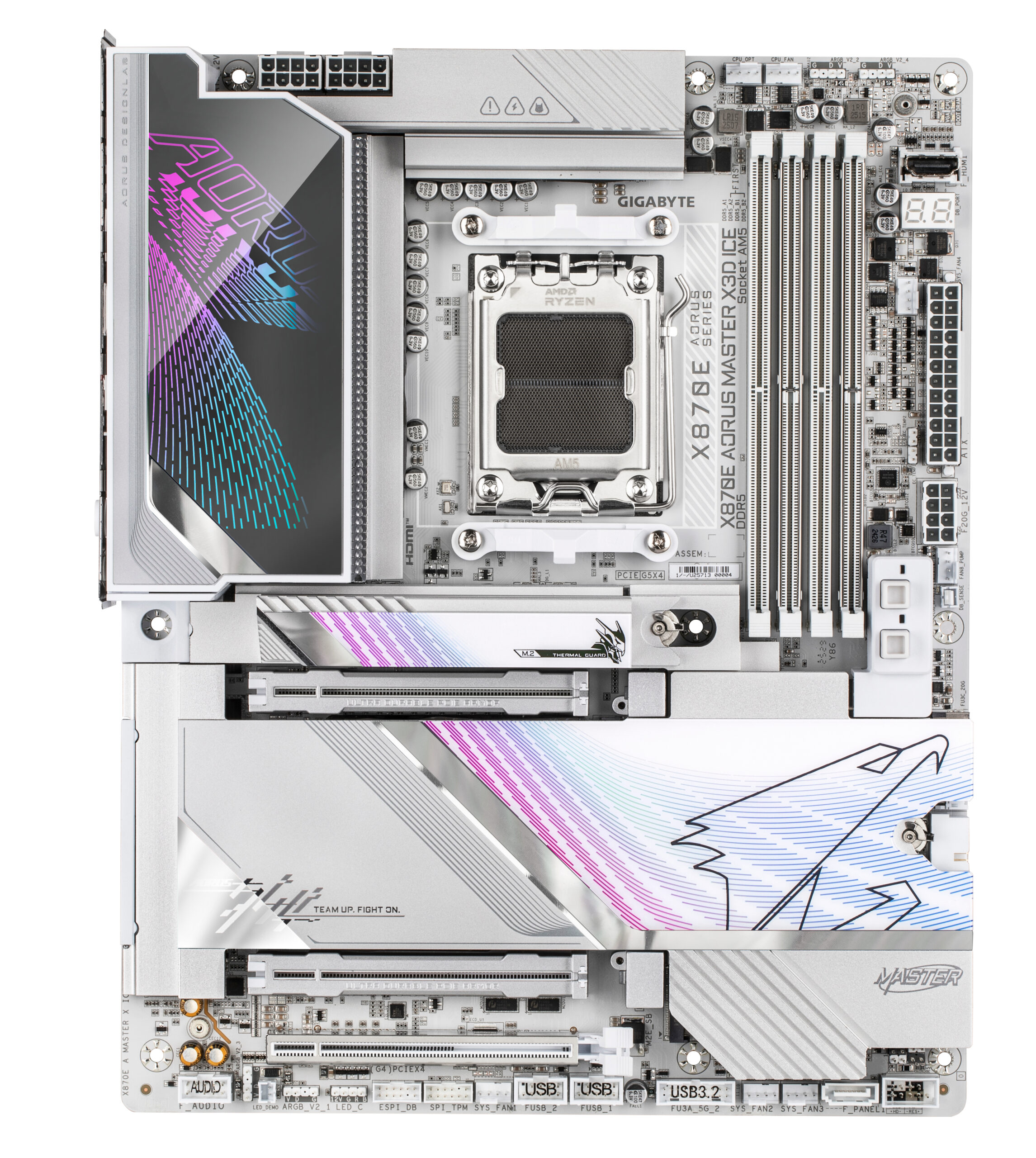 Gigabyte X870E A AORUS MASTER X3D ICE, eATX, AMD AM5, X870, DDR5, PCIe 5.0, WI-Fi7, 10 GbE, USB 4 - Afbeelding 7