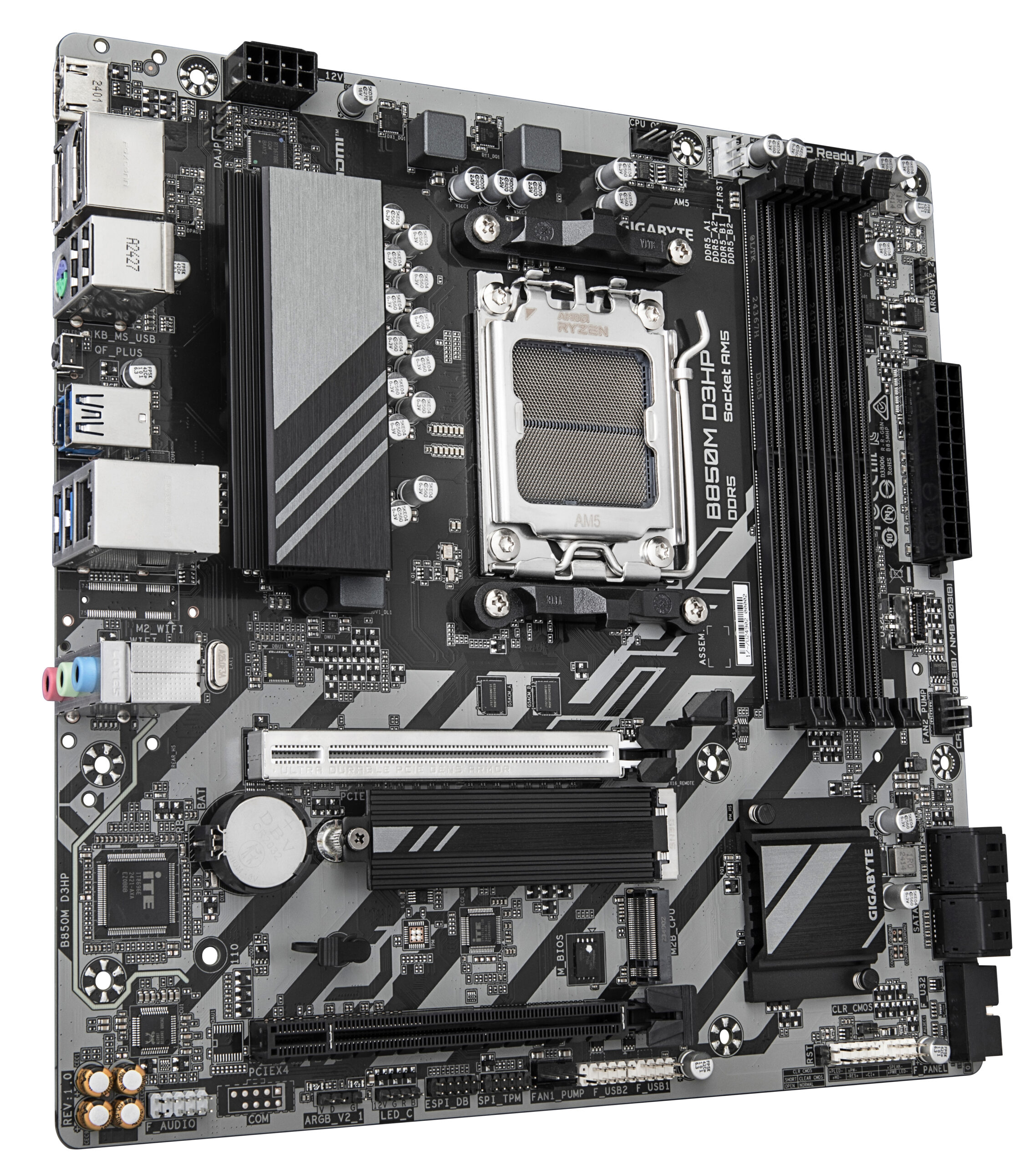 Gigabyte B850M D3HP, mATX, AMD AM5, B850, 4x DDR5 8200 O.C. Gigabit LAN, USB Type-C - Afbeelding 7