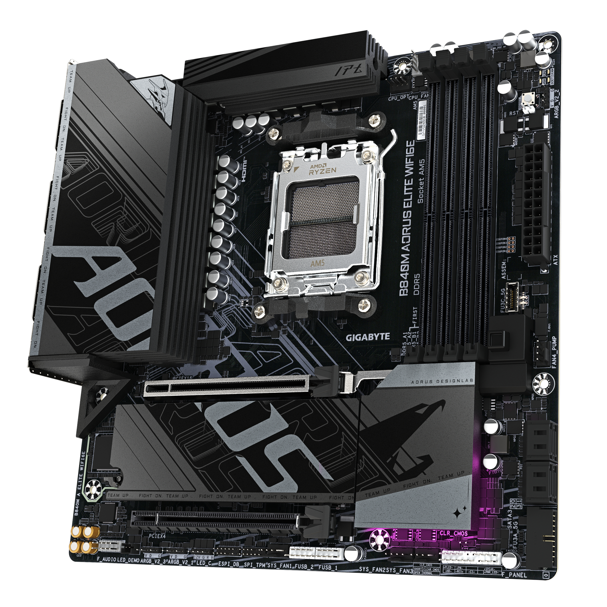 Gigabyte B840M A ELITE WIFI6E, mATX, AMD AM5, DDR5 OC, 2x PCIe 4.0, M.2, WI-Fi 6E, 2.5 GbE, USB 3.2 - Afbeelding 9