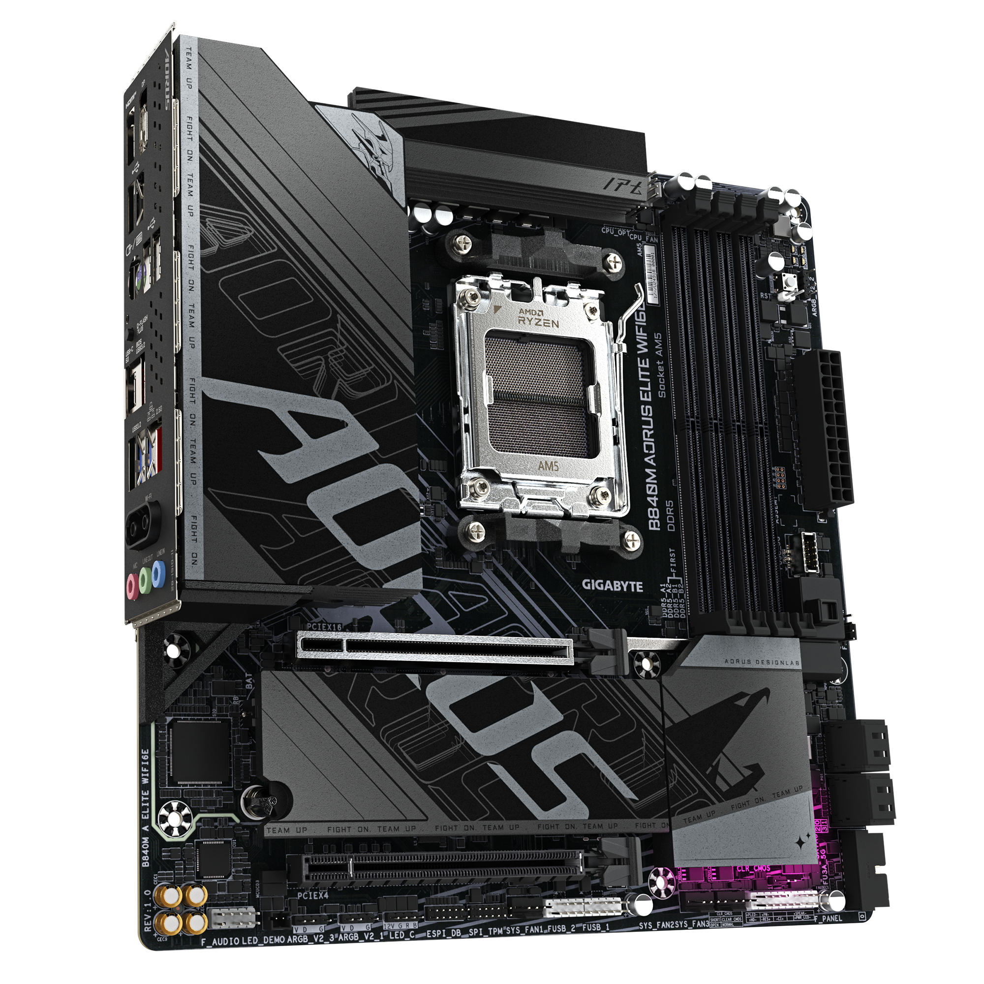 Gigabyte B840M A ELITE WIFI6E, mATX, AMD AM5, DDR5 OC, 2x PCIe 4.0, M.2, WI-Fi 6E, 2.5 GbE, USB 3.2 - Afbeelding 8