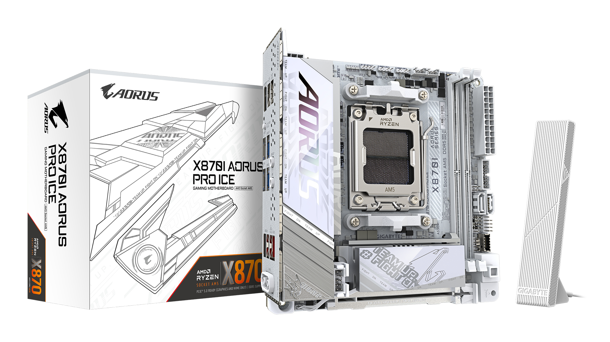 Gigabyte X870I AORUS PRO ICE, AMD AM5, DDR5, PCIe 5.0 M.2 + PCIe 4.0 M.2, WI-FI 7, 2,5GbE LAN, USB 4 - Afbeelding 6