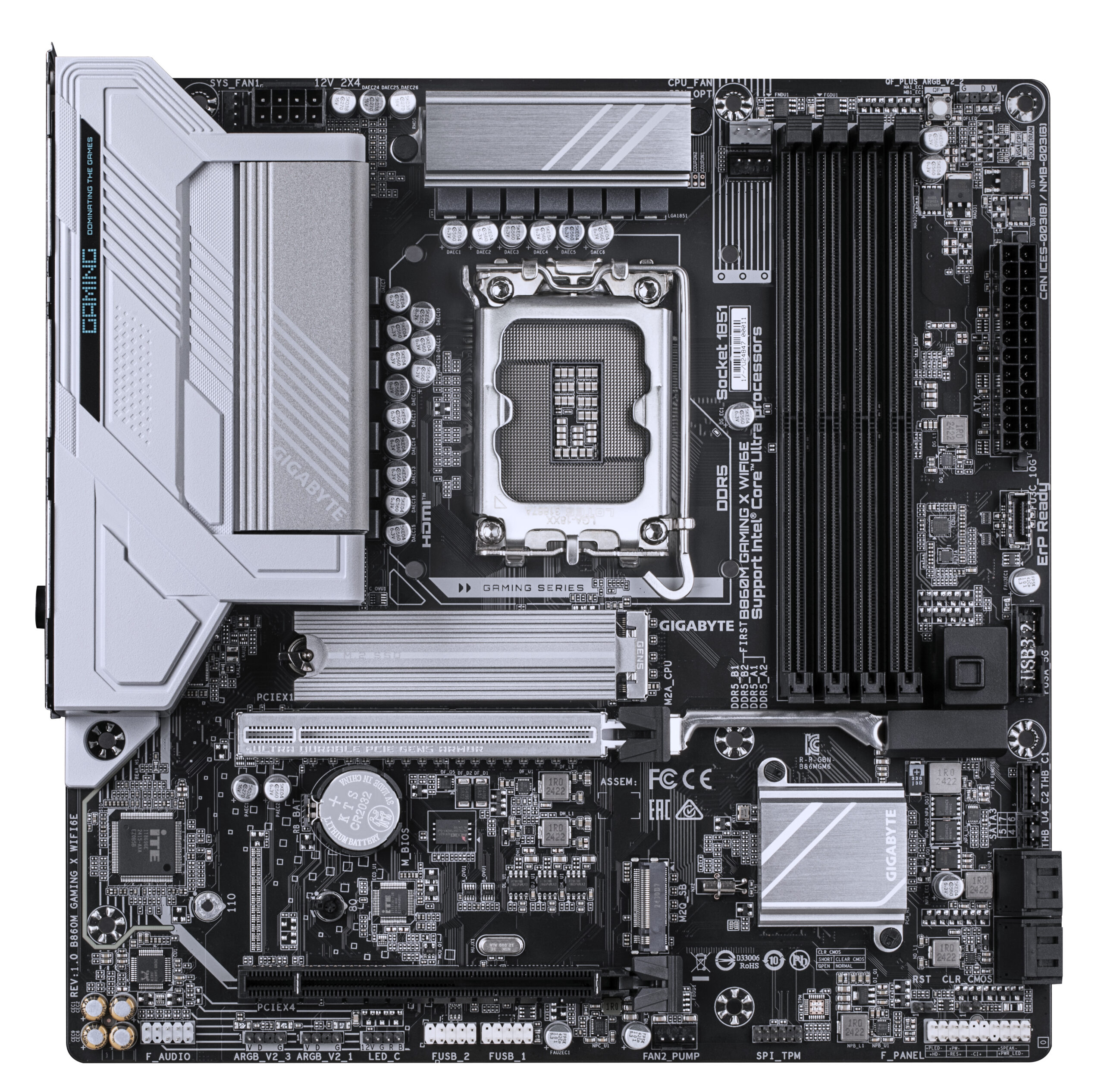 Gigabyte B860M GAMING X WIFI6E, mATX, LGA1851, Intel B860, 4x DDR5, 2.5 GbE, Wi-Fi 6E - Afbeelding 6