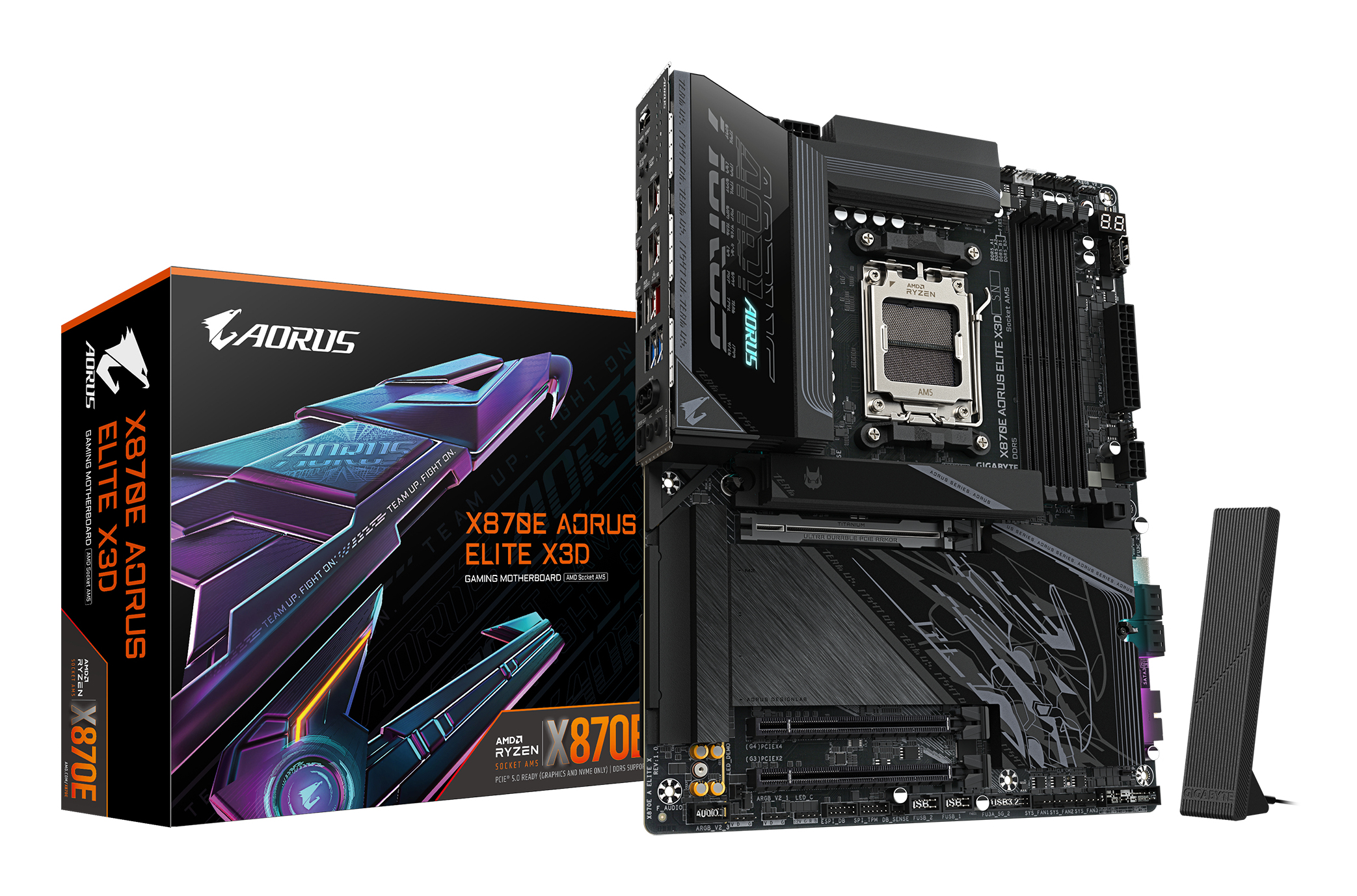 Gigabyte X870E A ELITE X AORUS ELITE X3D, ATX, AMD AM5, DDR5, 2x PCIe 5.0, WI-FI 7, 5 Gbe, USB 4 - Afbeelding 6