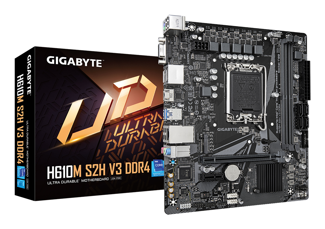 Gigabyte H610M S2H V3 DDR4 H610M S2H V3, Intel LGA1700, DDR4, 3200 MHz, GbE LAN, 4+1+1 Digital VRM - Afbeelding 6