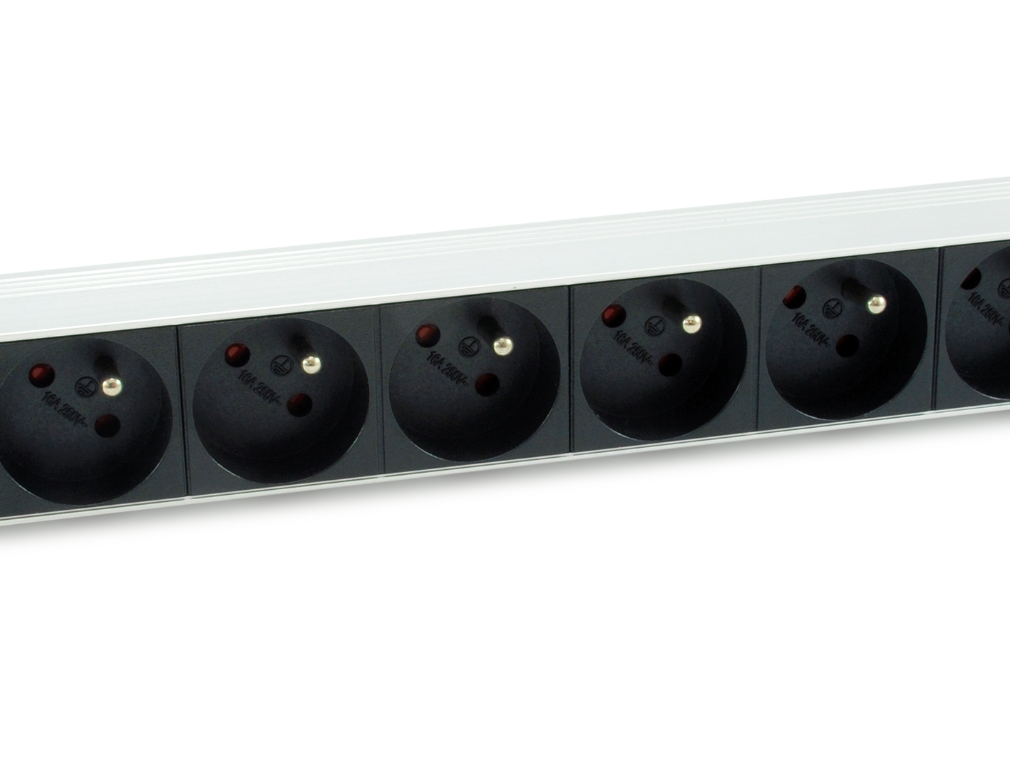 Equip 333313 333313, Basic, 1U, Horizontal, Aluminium, Black, Silver, 8 AC outlet(s) - Afbeelding 8