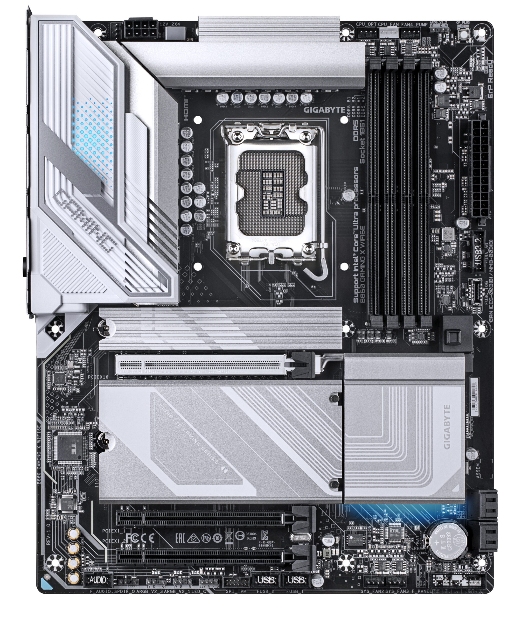 Gigabyte B860 GAMING X WIFI6E, ATX, LGA1851, Intel B860, 4x DDR5, 2.5 GbE, Wi-Fi 6E, USB4, USB-C - Afbeelding 6