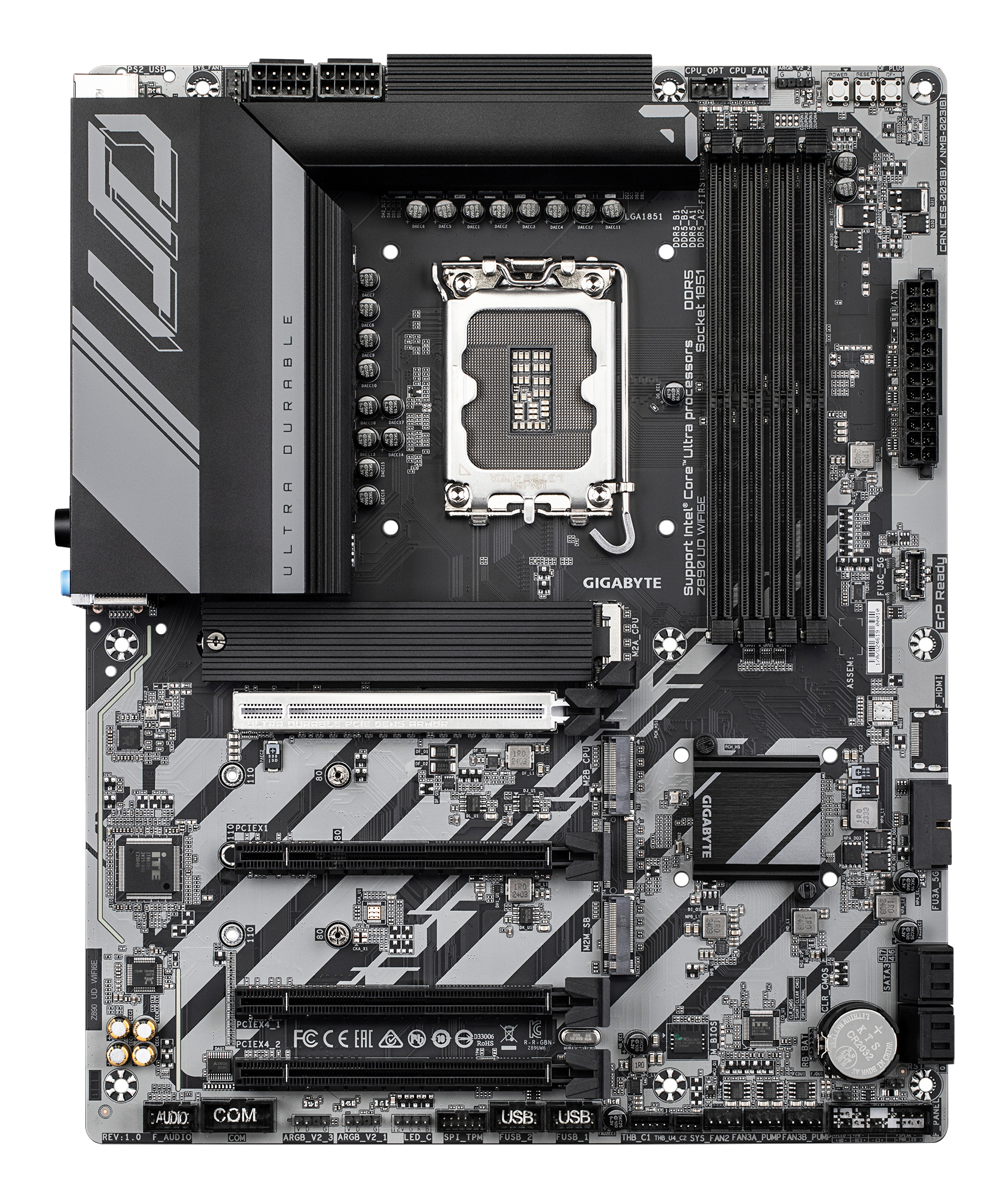 Gigabyte Z890 UD WIFI6E, ATX, LGA1851, Intel® Core™ Ultra, 4x DDR5, 2.5 Gbe, WI-Fi 6e, USB 4 - Afbeelding 4