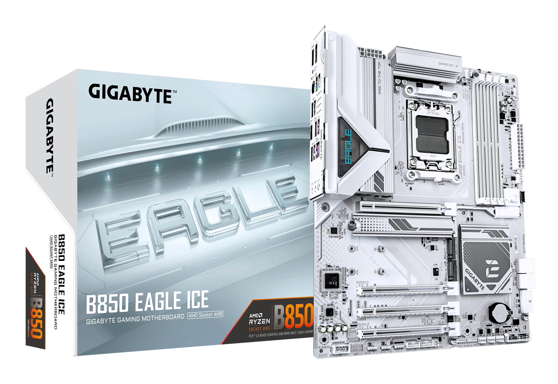 Gigabyte B850 EAGLE ICE B850 EAGLE ICE, ATX, AMD AM5, DDR5 OC, PCIe 5.0, M.2, 2.5 GbE, USB 3.2 Gen 2 - Afbeelding 5