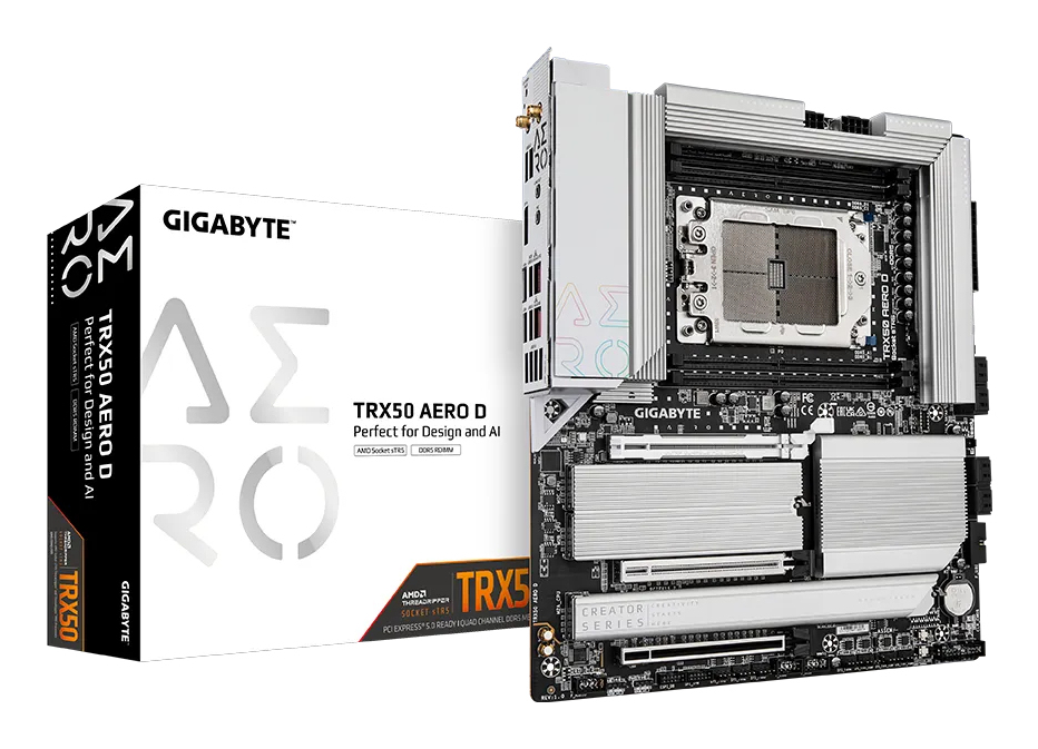 Gigabyte TRX50 AERO D, AMD TR5, AMD Ryzen™ Threadripper™, DDR5 DIMM, USB 3.2 Gen 2, 2.5 GbE, WI- - Afbeelding 5