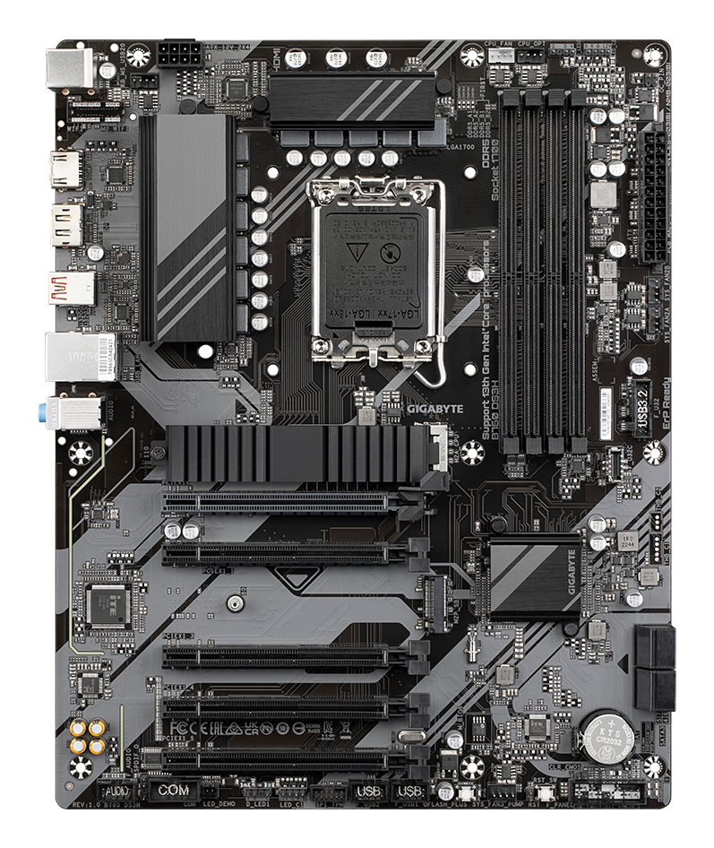 Gigabyte B760 DS3H, Intel LGA1700, B760, DIMM DDR5, USB-C 20 Gb/s, 2*PCIe 4.0 x4 M.2 - Afbeelding 7