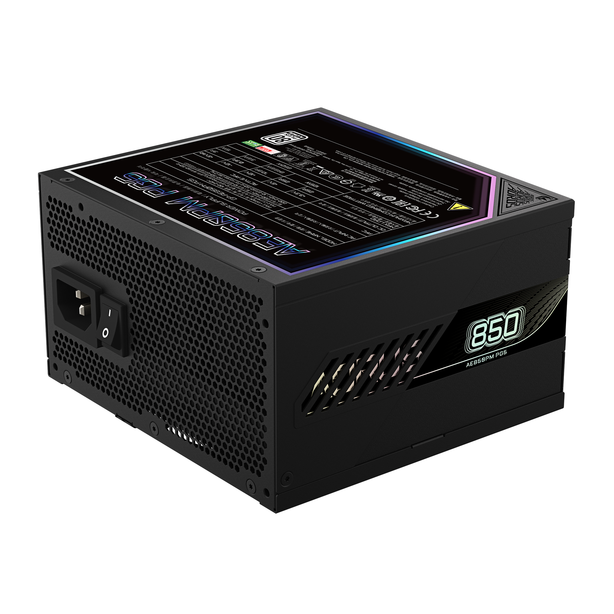 Gigabyte GP-AE850PM PG5 AORUS ELITE P850W, PCIe 5.0, 80 PLUS, Fully Modular, 120mm, ATX3.0 - Afbeelding 11