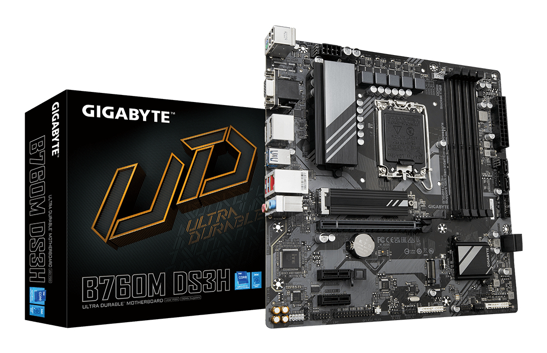 Gigabyte B760M DS3H, mATX, Intel LGA1700, B760, DDR5-SDRAM, 192 GB, USB 3.2, M.2, 2.5 GbE - Afbeelding 6