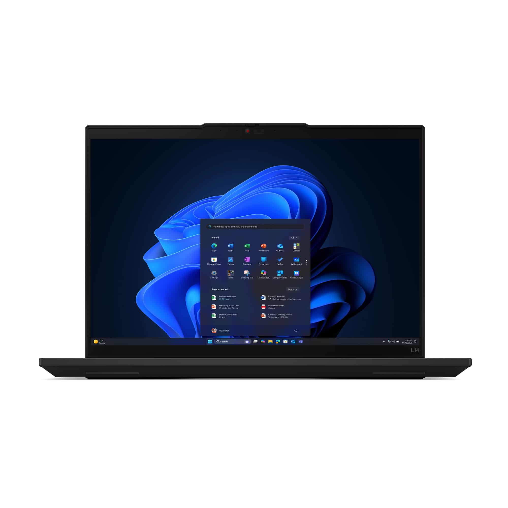 Lenovo ThinkPad L14 Gen 6 (Intel) Intel Core Ultra 5 225U Laptop 35,6 cm (14") WUXGA 16 GB DDR5-SDRAM 512 GB SSD Wi-Fi 6E (802.11ax) Windows 11 Pro Engels Zwart - Afbeelding 2