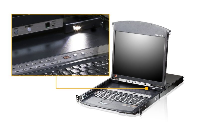 ATEN KL1508AIN rack console 48,3 cm (19") 1280 x 1024 Pixels Metaal Zwart 1U - Afbeelding 4