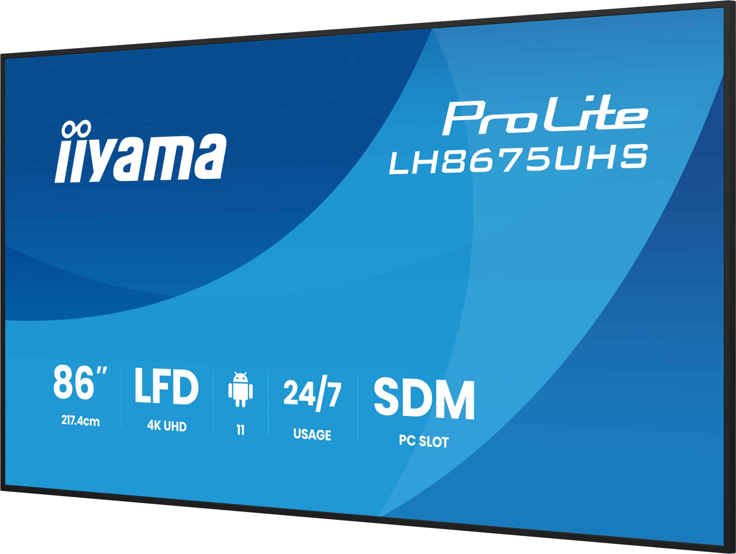 iiyama LH8675UHS-B2AG beeldkrant Digitale signage flatscreen 2,17 m (85.6") LCD Wifi 500 cd/m² 4K Ultra HD Zwart Type processor Android 11 24/7 - Afbeelding 7