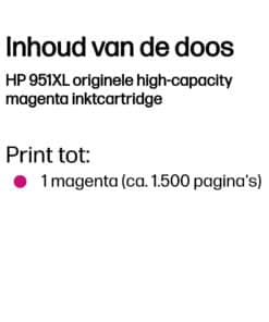 HP 951XL originele high-capacity magenta inktcartridge - Afbeelding 2