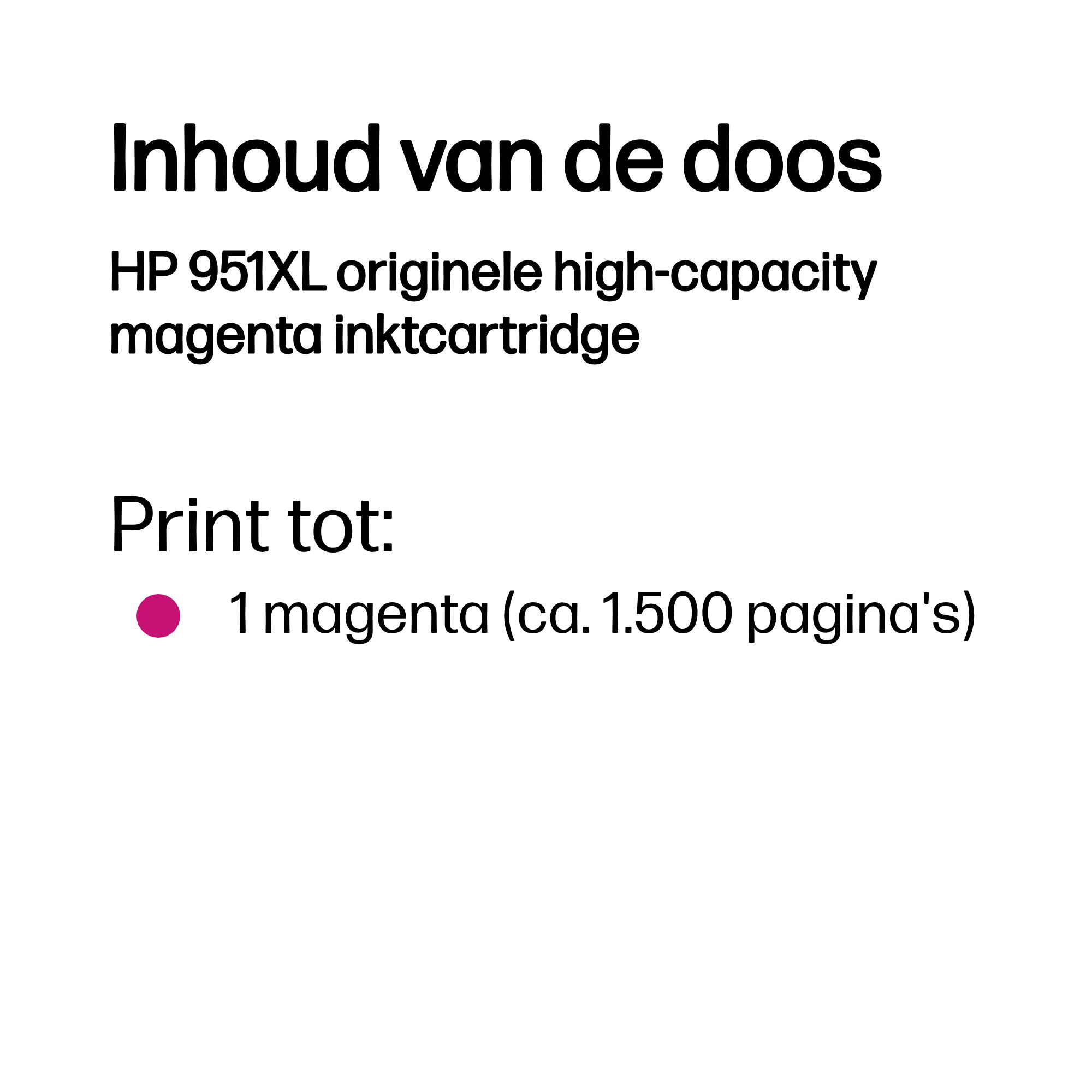 HP 951XL originele high-capacity magenta inktcartridge - Afbeelding 2