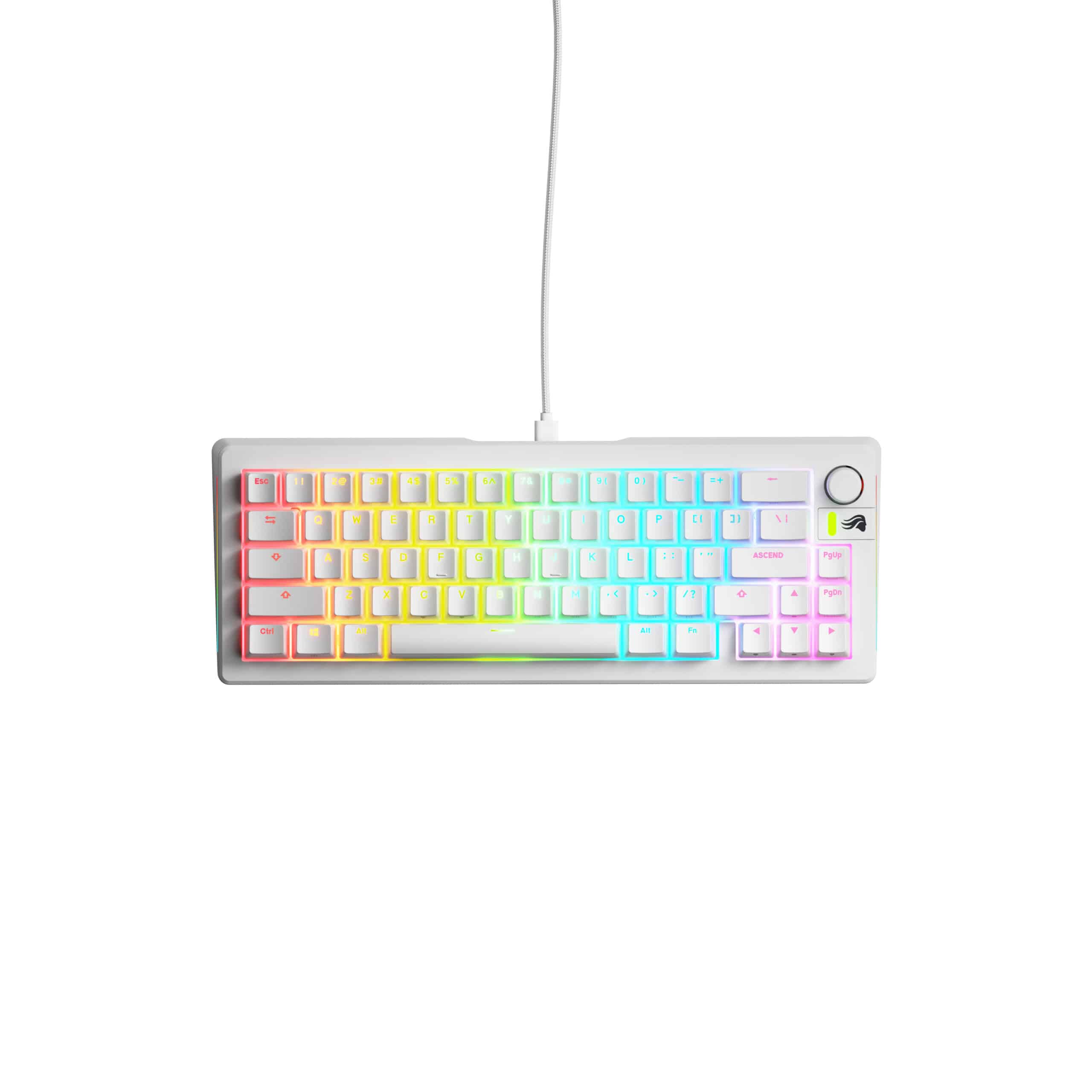 Glorious Gaming GMMK 3 65% Prebuilt toetsenbord Gamen USB QWERTY Amerikaans Engels Wit - Afbeelding 2