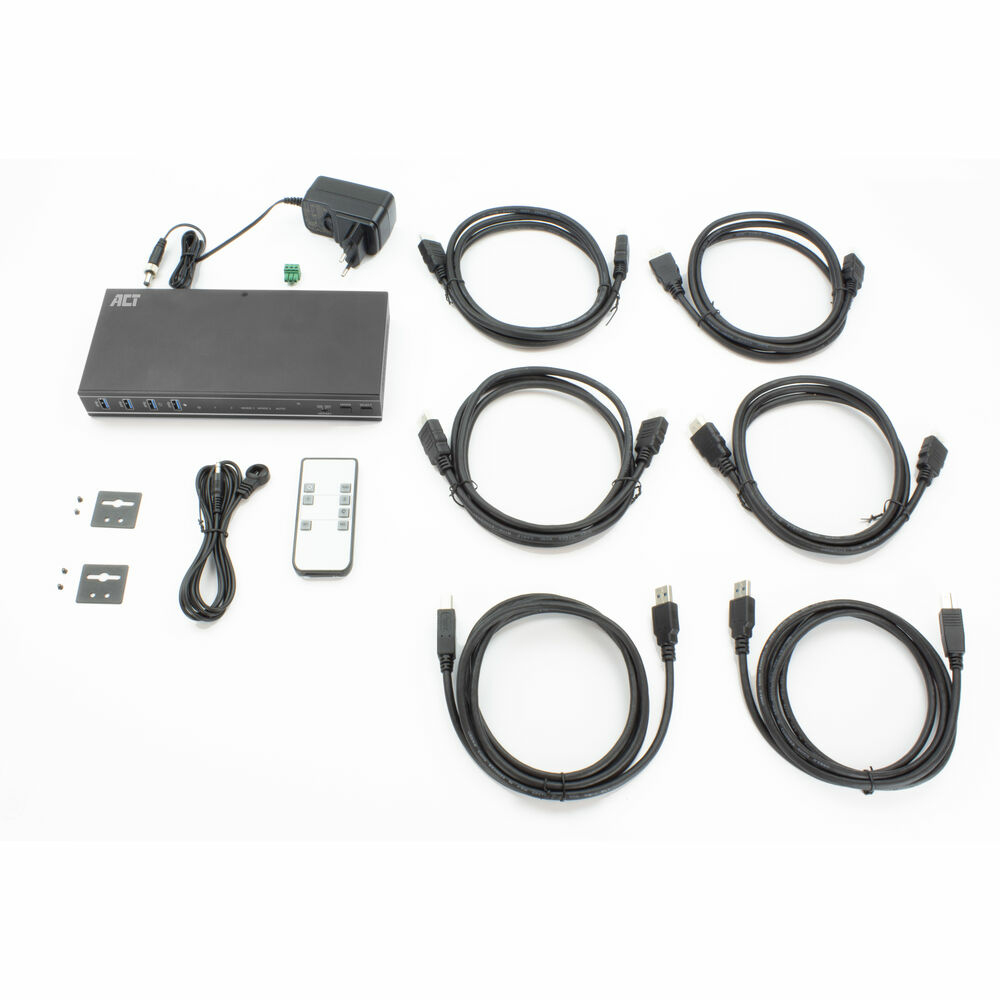 ACT 2-Poorts Dual HDMI 4K@60Hz KVM switch, USB 3.2 Gen1 (USB 3.0) - Afbeelding 2