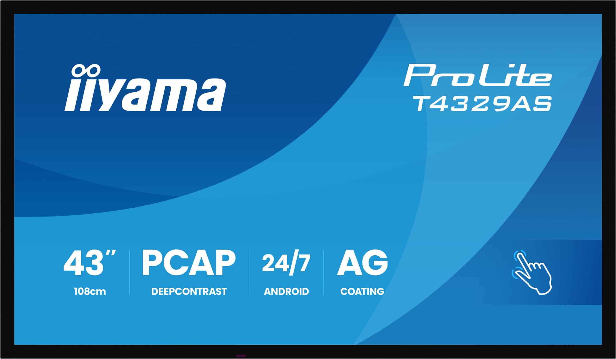 iiyama T4329AS-B1AG computer monitor 108 cm (42.5") 3840 x 2160 Pixels 4K Ultra HD LED Touchscreen Zwart - Afbeelding 2