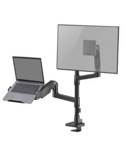 ACT Monitorarm 49" met laptophouder office premium, gasveer, paalbevestiging, 1 scherm - Afbeelding 4