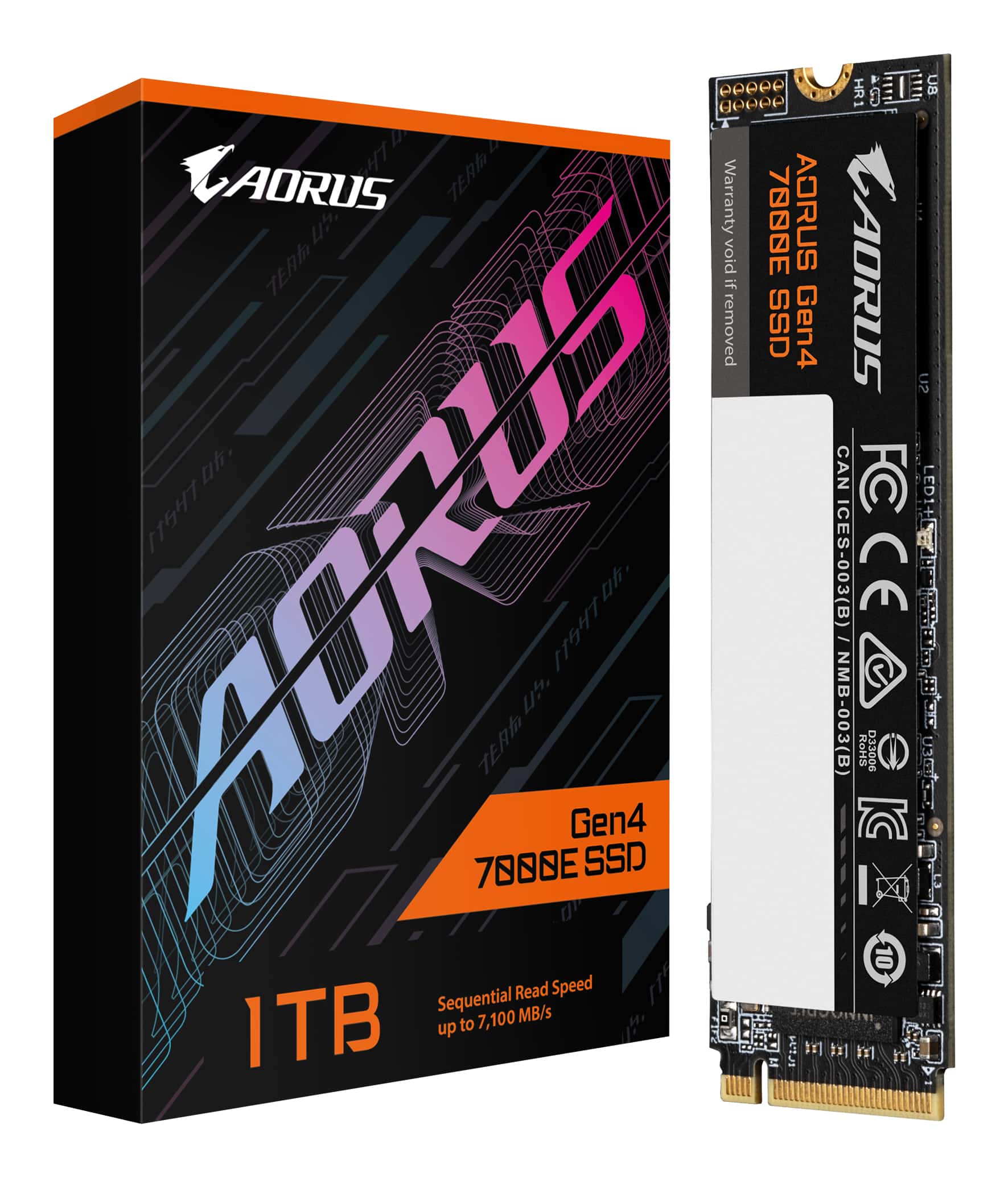 Gigabyte AG470E1TB SSD, 1 TB, M.2 2280, PCIe 4.0x4, NVMe 1.4, 7100 MB/s, Black - Afbeelding 4